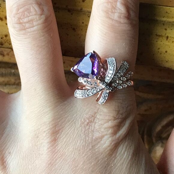 Moroccan Amethyst Sterling Silver Size 10 - Picture 9 of 10